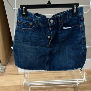 Blue denim skirt